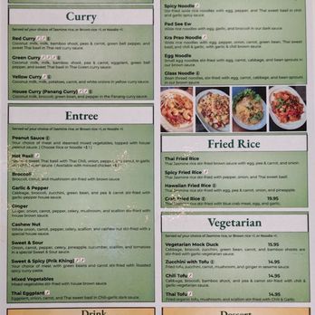Thai Village - Other side of the menu - Thai Near Me - San Diego, California