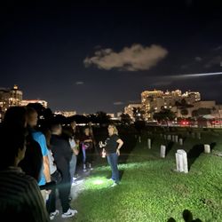 Moonlight Cemetery Tour - Janet leading the tour