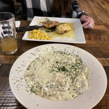 The Whistling Farmer Pub - Shrimp Alfredo w/homemade sauce. Absolutely amazing!! - American Near Me - Nunda, New York The Whistling Farmer Pub - Shrimp Alfredo w/homemade sauce. Absolutely amazing!! - American Near Me - Nunda, New York