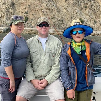 Wagner Charters - Me, my sister and my brother in law in one of the Wagner Charter curated spots off the Coast of Catalina - Boat Charters Near Me - Huntington Beach, California Wagner Charters - Me, my sister and my brother in law in one of the Wagner Charter curated spots off the Coast of Catalina - Boat Charters Near Me - Huntington Beach, California