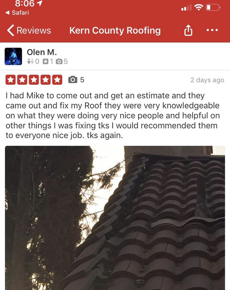 Slide of Kern County Roofing