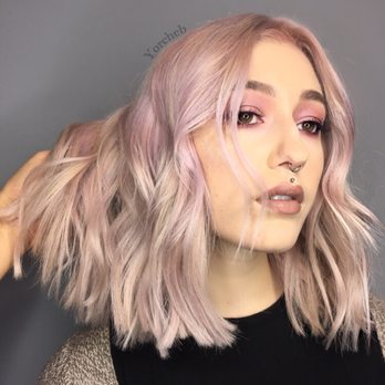 Mane Retreat - Pastel Pink hair by George. Makeup by Jose - Hair Salons Near Me - Redlands, California