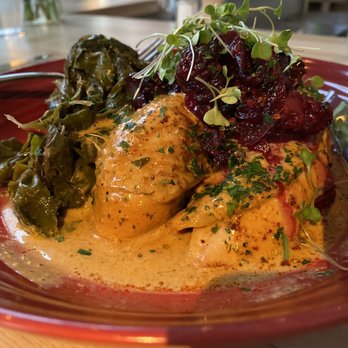 Cocorico - Amazing chicken, braised greens and a blackberry compote. - Cocktail Bars Near Me - Ashland, Oregon Cocorico - Amazing chicken, braised greens and a blackberry compote. - Cocktail Bars Near Me - Ashland, Oregon