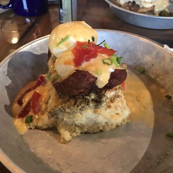 Biscuit Head - Delicious! Cajun Benedict and the Greenvillian in the back! - Breakfast & Brunch Near Me - Greenville, South Carolina