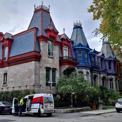 Ville de Montréal - The often photographed French Second Empire rowhouses off Square-St.-Louis, possibly analogous to San Francisco's "Painted Ladies."