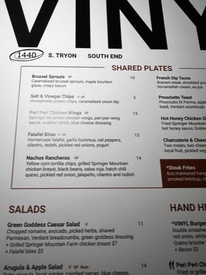 Menu photo 7 VINYL Charlotte, NC Menu photo 7 VINYL Charlotte, NC