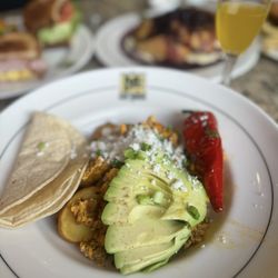 Cafe Mimosa - Chorizo scramble add avocado