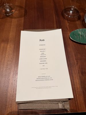 Menu photo 6 JUA New York, NY