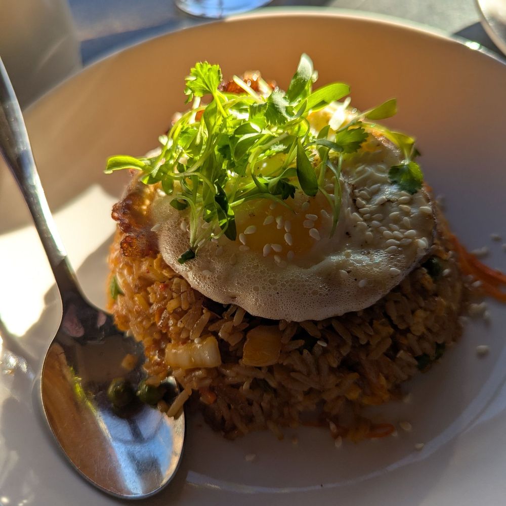 Aftermath Kitchen & Bar - Kimchi Fried Rice w/egg. (Delicious!) - New American Near Me - Phoenix, Arizona Aftermath Kitchen & Bar - Kimchi Fried Rice w/egg. (Delicious!) - New American Near Me - Phoenix, Arizona