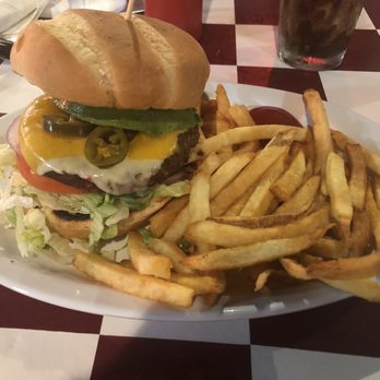 Durty Gurt's - Santa Fe burger with veggie patty, hand cut fries. - American Near Me - Galena, Illinois Durty Gurt's - Santa Fe burger with veggie patty, hand cut fries. - American Near Me - Galena, Illinois