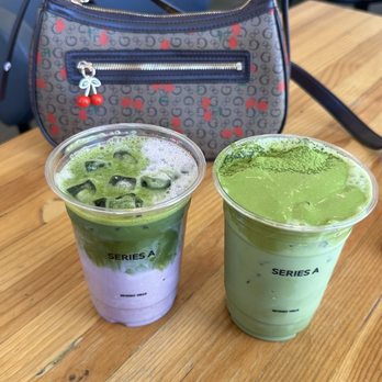 Series A Coffee - Blueberry Matcha and Matcha Cream Top - Coffee & Tea Near Me - Beverly Hills, California