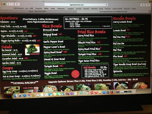 Menu photo 7 Tiger Asian Bowl Allen, TX Menu photo 7 Tiger Asian Bowl Allen, TX