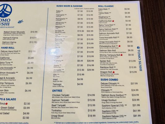 Menu photo 8 Tomo Sushi San Jose, CA Menu photo 8 Tomo Sushi San Jose, CA
