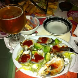 RocaMar Mexican and Seafood Restaurant - Raw oysters and Modelo, Mmm...'Mmm good!