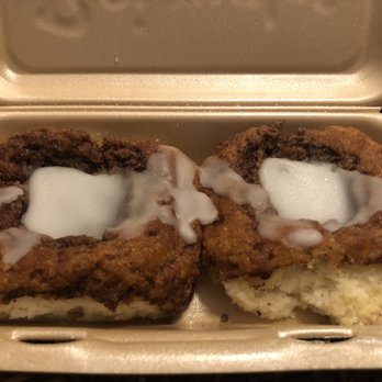 Bojangles - Weird brick hard biscuit squares with icing ponds not edible - Fast Food Near Me - Sterling, Virginia