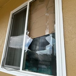 Gardena Glass - Broken window glass needing repair.  Tenant-caused breakage.