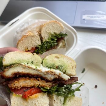 O'Bagel - Pesto Chicken - Bagels Near Me - New Brunswick, New Jersey