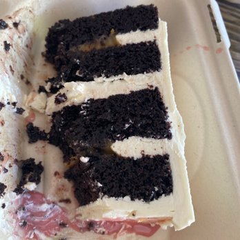 Frothy Monkey - Partially eaten hibiscus  caramel cake - Coffee & Tea Near Me - Franklin, Tennessee