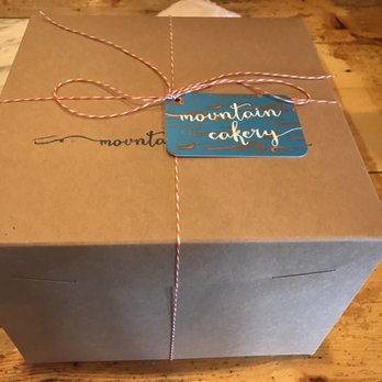 Mountain Cakery - Box that cake was delivered in. - Desserts Near Me Mountain Cakery - Box that cake was delivered in. - Desserts Near Me