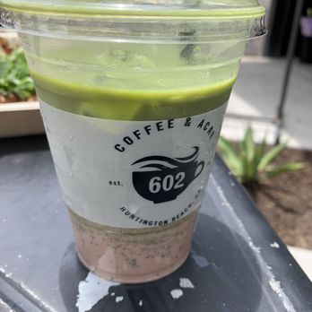 602 Coffee & Acai - Strawberry milk oatmilk matcha - Coffee & Tea Near Me - Huntington Beach, California