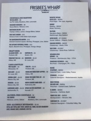 Menu photo 6 Frisbee's Wharf Kittery Point, ME