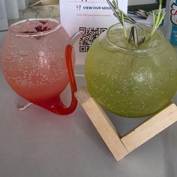 Copper Wok - Lychee Rose and Matcha Mule - both zero proof cocktails - Asian Fusion Near Me - Hicksville, New York