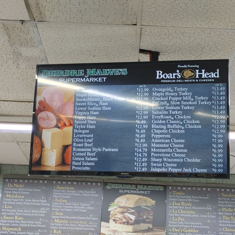 Deirdre Maeve's Supermarket - a menu and prices - Grocery Near Me - Rockaway Pt, New York Deirdre Maeve's Supermarket - a menu and prices - Grocery Near Me - Rockaway Pt, New York