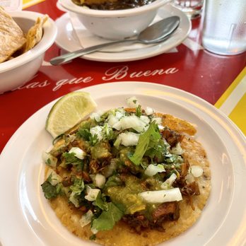 Tacombi - Pollo Yucateco Taco.$4.98 - tacos are huge with decent portions of food! And beautifully plated too. - Mexican Near Me - Miami, Florida Tacombi - Pollo Yucateco Taco.$4.98 - tacos are huge with decent portions of food! And beautifully plated too. - Mexican Near Me - Miami, Florida