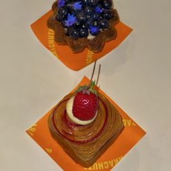 Strawberries & Cream Cube, Blueberry Rose Jam Flan (05/2026)