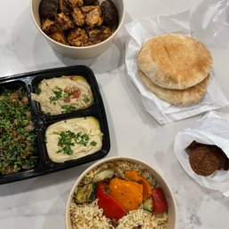 a variety of food items