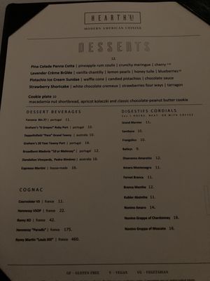 Menu photo 8 Hearth 61 Paradise Valley, AZ