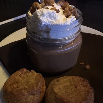 NV Steakhouse - a chocolate dessert with whipped cream - Steakhouses Near Me - Reno, Nevada