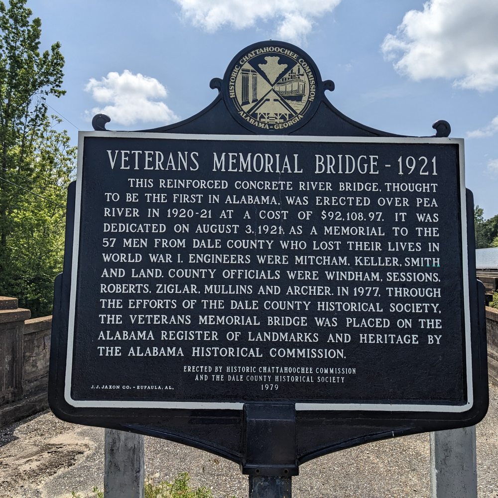 Veterans Memorial Bridge - Veterans Memorial Bridge Historical Marker, Brundidge - Landmarks & Historical Buildings Near Me - Brundidge, Alabama Veterans Memorial Bridge - Veterans Memorial Bridge Historical Marker, Brundidge - Landmarks & Historical Buildings Near Me - Brundidge, Alabama