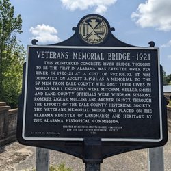 Veterans Memorial Bridge - Veterans Memorial Bridge Historical Marker, Brundidge