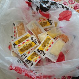 Condiments in the bag
