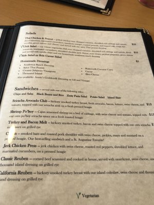 Menu photo 8 Back 40 A1A St. Augustine, FL