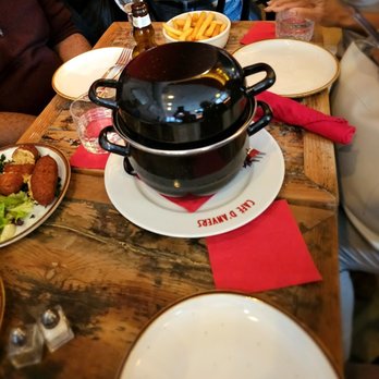 Cafe D'Anvers - Moules Frites. $28. The mussel pot. Excellent mussels - Wine Bars Near Me - New York, New York