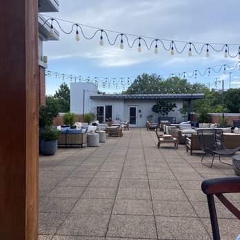 High Rail: Rooftop Bar + Space - Rooftop view of seating area - American Near Me - Chattanooga, Tennessee High Rail: Rooftop Bar + Space - Rooftop view of seating area - American Near Me - Chattanooga, Tennessee