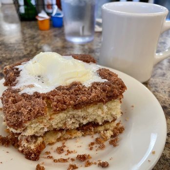 Carolyn's Cafe - A piece of the famous coffee cake - Breakfast & Brunch Near Me - Redlands, California