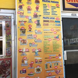 Panchitos Fruit Cups & More - The menu