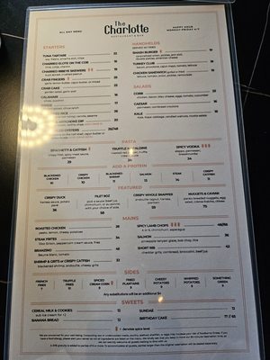 Menu photo 2 The Charlotte American Bistro Dallas, TX Menu photo 2 The Charlotte American Bistro Dallas, TX