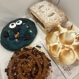 Cookie Monster, apple strudel, lemon tart, Turtle Cheesecake Cookie Monster, apple strudel, lemon tart, Turtle Cheesecake