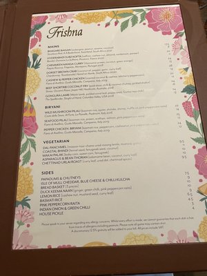 Menu photo 6 Trishna London, XGL