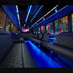 Varsity Limousine - Interior of one of our newest 20 passenger buses!