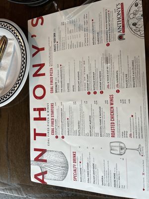 Menu photo 1 Anthony's Coal Fired Pizza & Wings Commack, NY