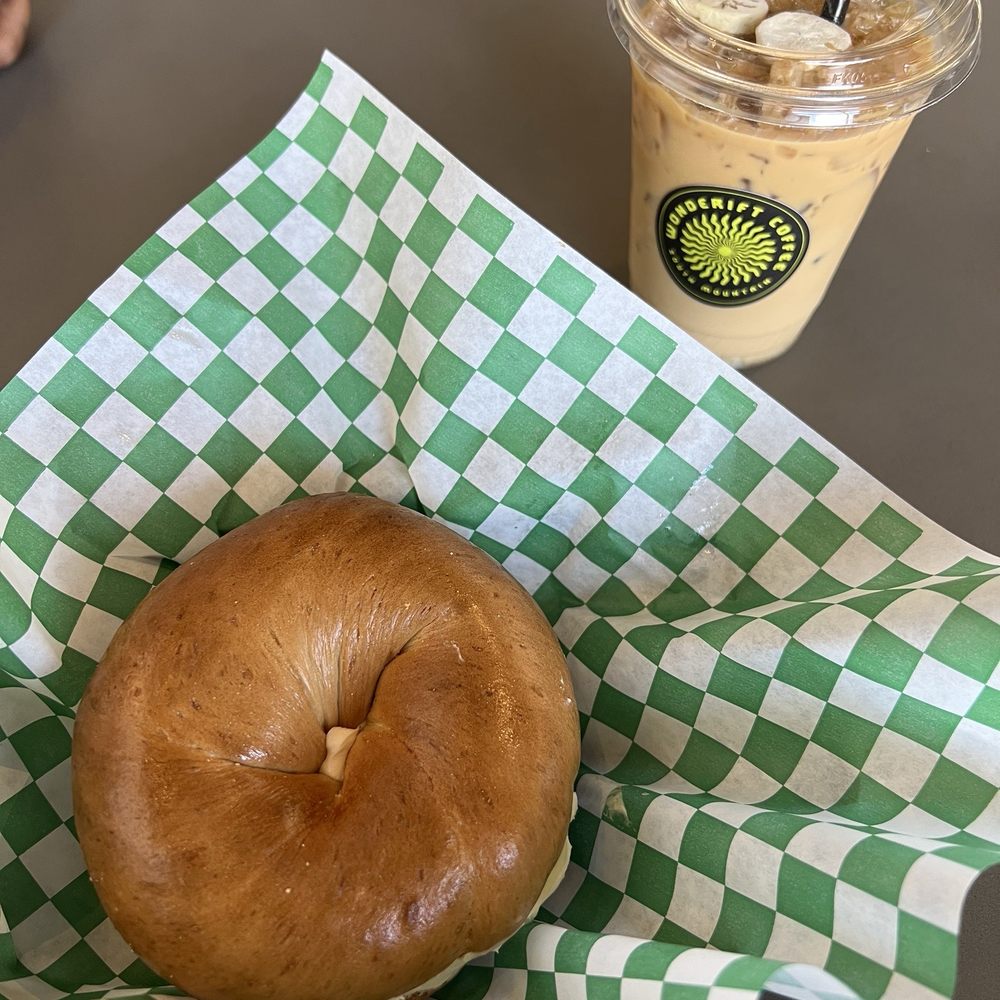 Wonderift Coffee - Plain bagel with cheese - Coffee & Tea Near Me - Phoenix, Arizona Wonderift Coffee - Plain bagel with cheese - Coffee & Tea Near Me - Phoenix, Arizona