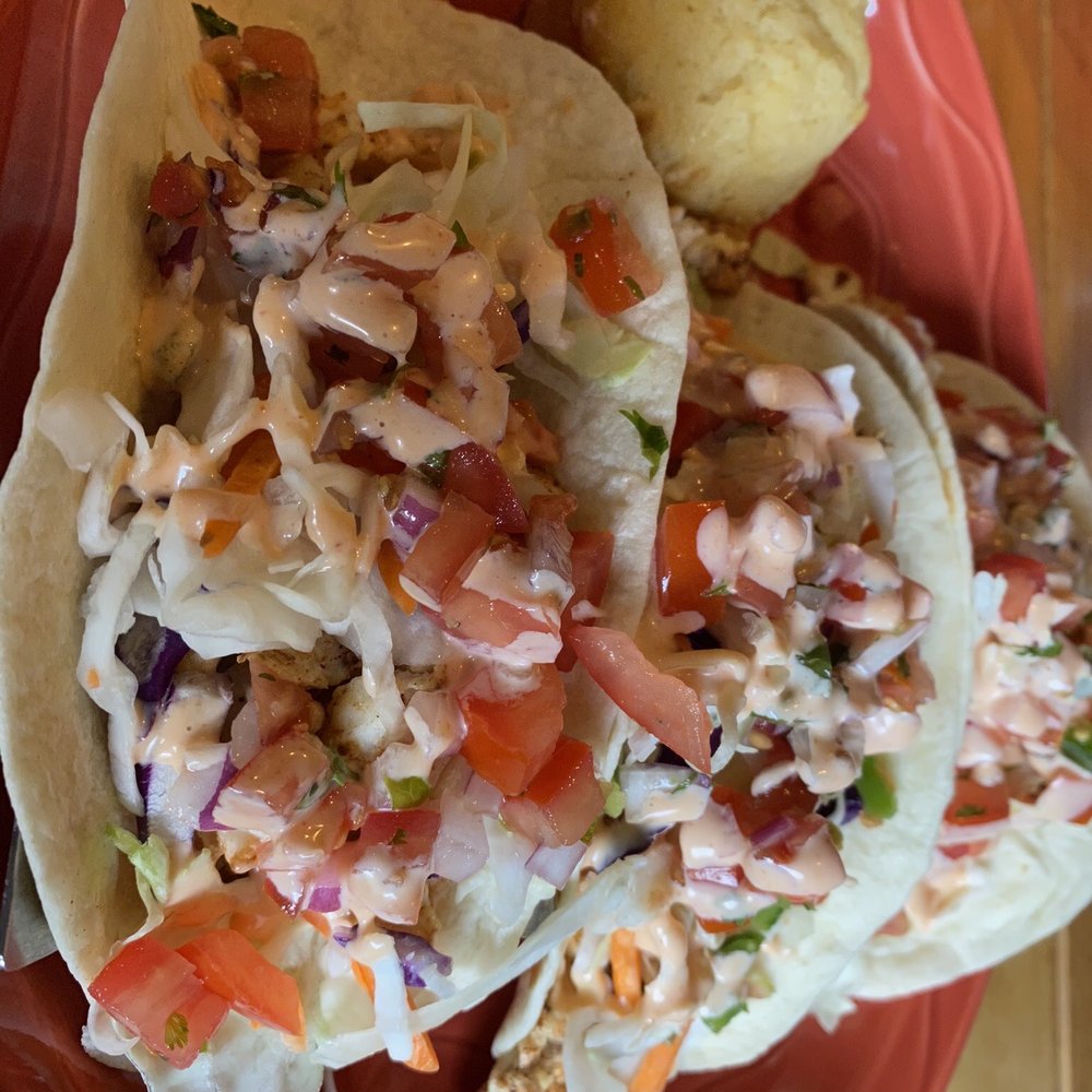 Halibut tacos - very light and good Halibut tacos - very light and good