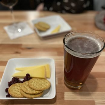 Red White & Brew - a plate of crackers and a glass of beer - Wine Bars Near Me - Rochester, New York Red White & Brew - a plate of crackers and a glass of beer - Wine Bars Near Me - Rochester, New York