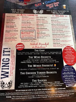 Menu photo 1 Wings Over Texas Angleton, TX Menu photo 1 Wings Over Texas Angleton, TX