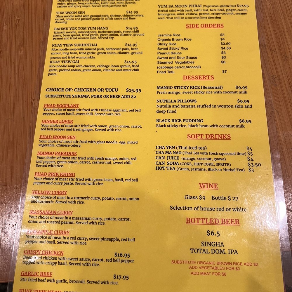 Thai Seasons - Menu - Thai Near Me - Portland, Oregon